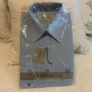 Men's Light Blue Dress Shirt Size 16